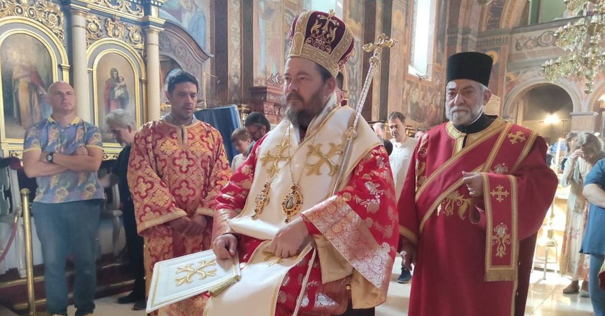 Read more about the article Епископ липљански Г. Доситеј служио Литургију у цркви Вазнесења Господњег у Недељу 5. по Духовима